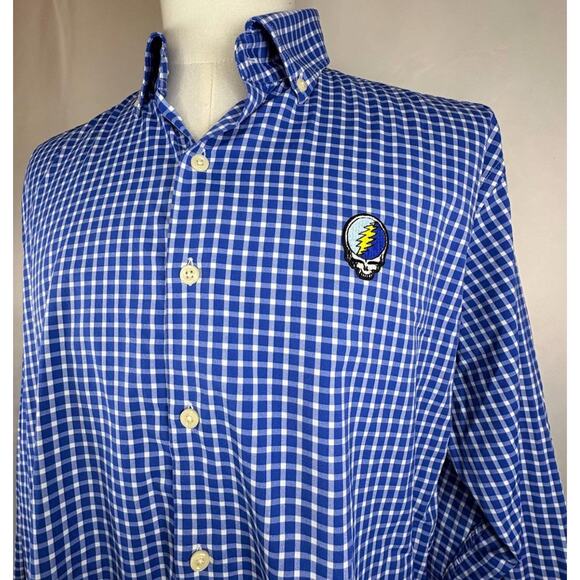 Grateful Dead Steal Your Face Peter Millar Summer Comfort Button Down (XL) - Picture 4 of 9
